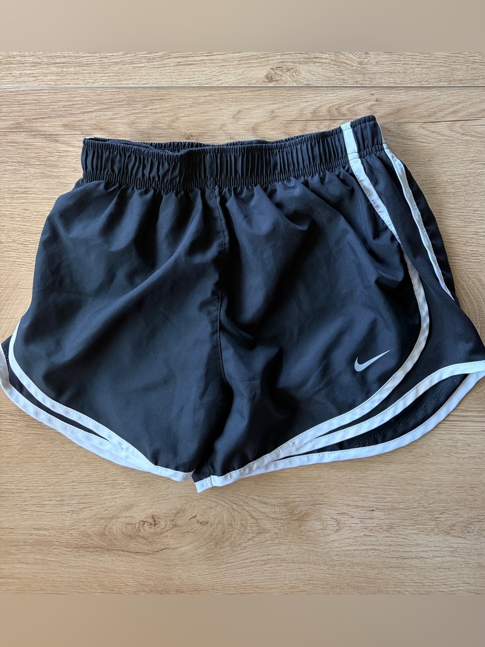 Nike Women's Black Athletic Shorts with White Trim